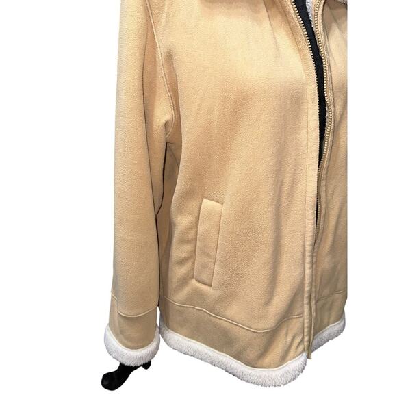 ESPRIT Women’s Sherpa Lined jacket full zip pockets Beige Ivory XL Warm Cozy - Picture 6 of 9